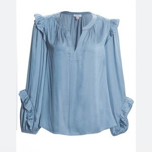Light blue silk blouse